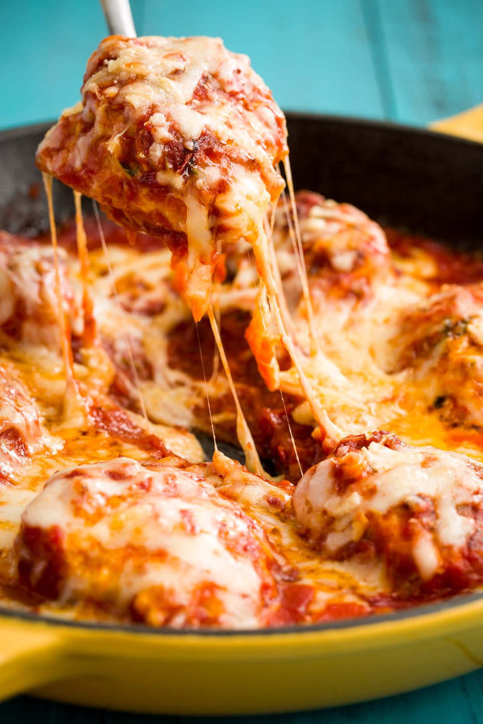 Chicken Parm Meatball Skillet