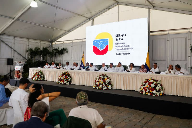 Colombia's government and Segunda Marquetalia armed group hold peace talks, in Caracas