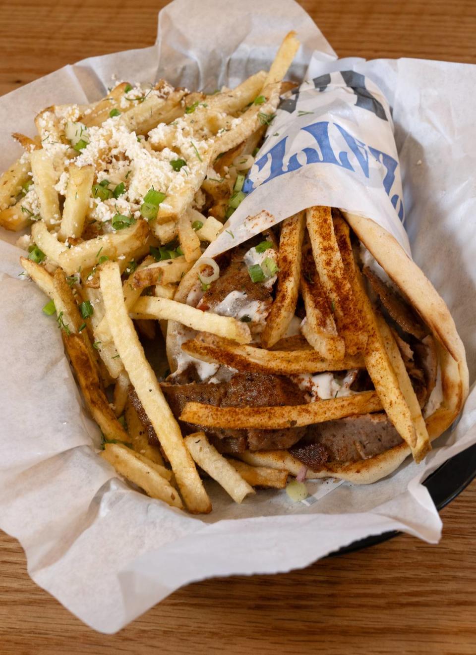 Lamb gyro at Nick the Greek restaurant in Riverbank, Calif., Tuesday, September 12, 2023. Andy Alfaro/aalfaro@modbee.com