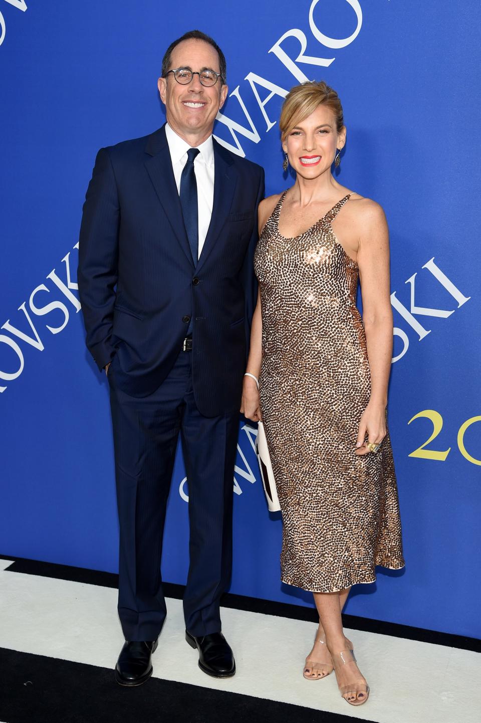 Jerry Seinfeld and Jessica Seinfeld in Narciso Rodriguez