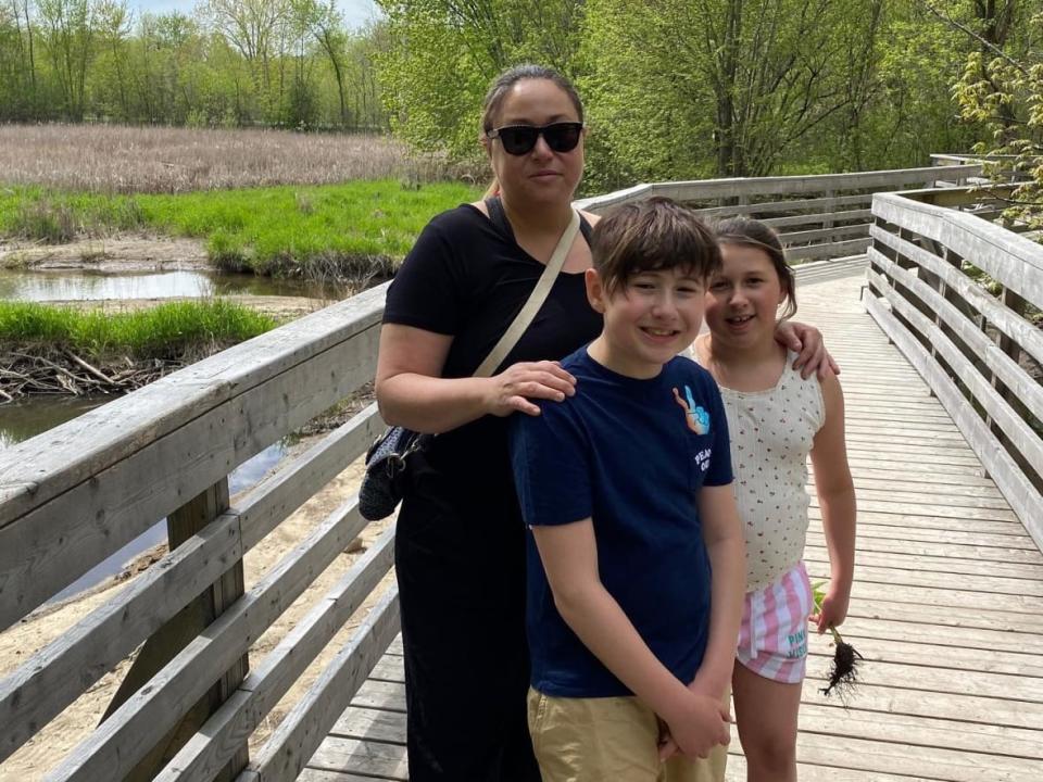 Katherine Korakakis says the decision to send her two kids back to school in Quebec this week was an easy one. 'I've seen the negative effects of online learning for my children,' she said. (Submitted by Katherine Korakakis - image credit)