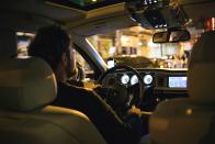 <p>The view from Davey's Uber, a Rolls-Royce Phantom.</p>