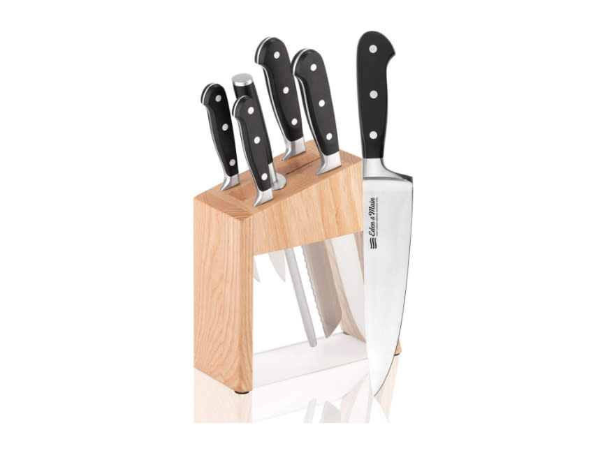 7 Piece Forged Stainless Steel Knife Block Set (Photo: Amazon)