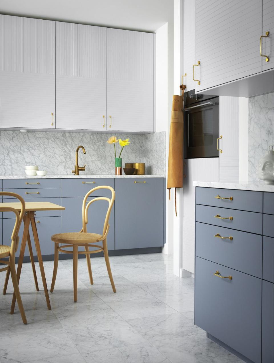 <p>Replacing cabinet fronts is a clever and inexpensive way to give your kitchen an uplift. Firms such as Custom Fronts, Plykea and Superfront offer designs tailored specifically to Ikea cabinetry, while Husk has fronts for Ikea cabinets, as well as Howdens.</p><p>Pictured: Parallel fronts in Ashton Grey; No Pattern fronts in Cloudy Grey, <a href="https://superfront.com/uk/" rel="nofollow noopener" target="_blank" data-ylk="slk:Superfront;elm:context_link;itc:0;sec:content-canvas" class="link ">Superfront</a></p>