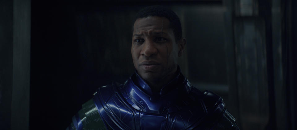 Jonathan Majors as Kang the Conqueror in Marvel Studios' ANT-MAN AND THE WASP: QUANTUMANIA. Photo courtesy of Marvel Studios. Â© 2022 MARVEL.