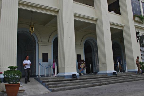 Recently installed capitol ramp