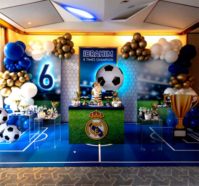 Karim Benzema celebra el cumpleaños de su hijo con una espectacular fiesta  temática del Real Madrid