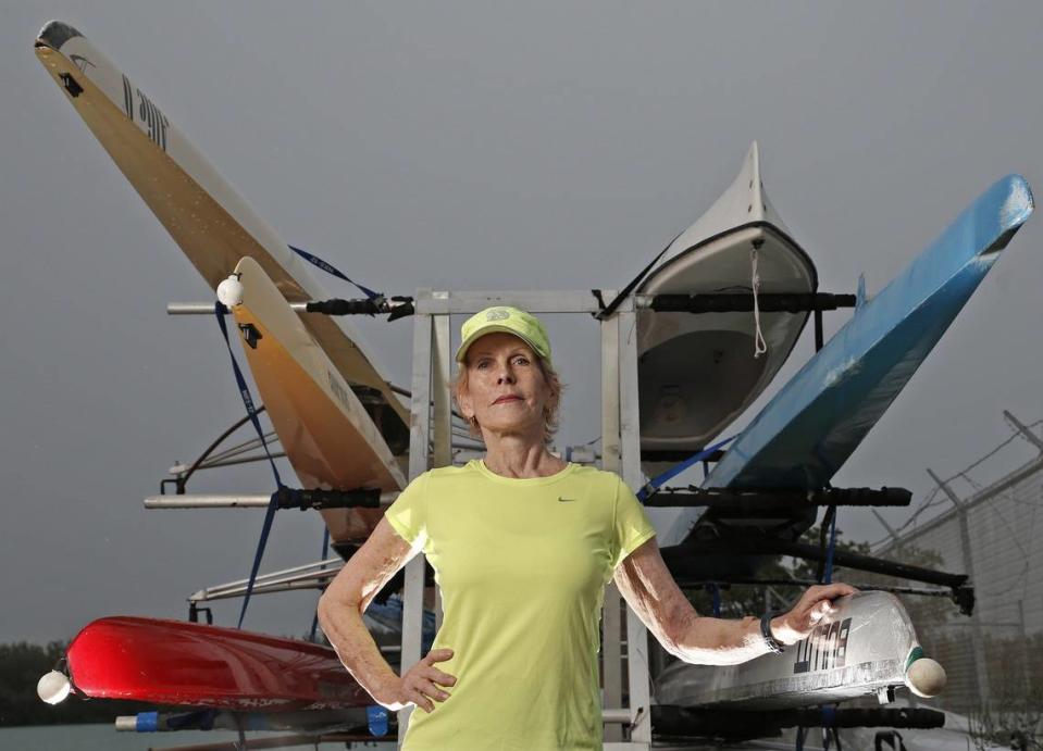 Sunny McLean rows competitively at the Miami Rowing Club. She says a boat ramp at the old Miami Marine Stadium would endanger rowers and kayakers in the basin.