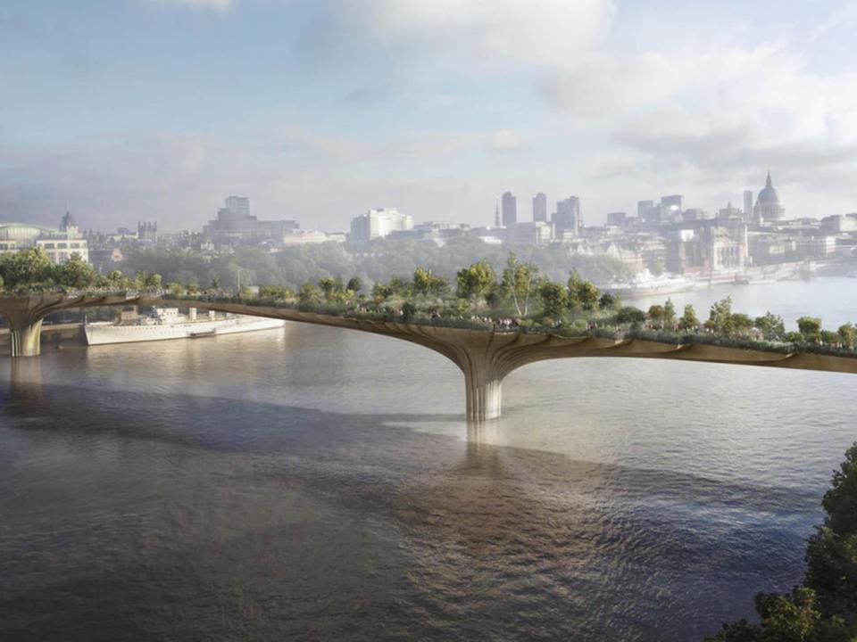 The Garden Bridge, as its supporters said it would look (The Garden Bridge Trust)