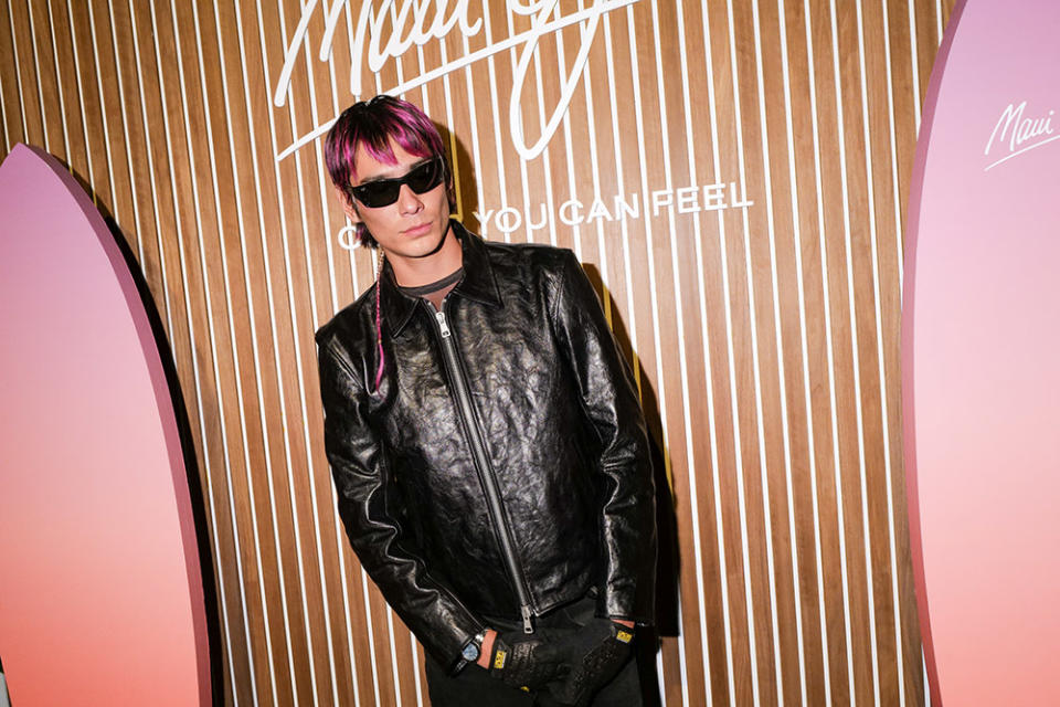 Evan Mock attends the launch party of Kering Eyewear-owned Maui Jim at Chelsea Factory in New York City on March 15, 2024.