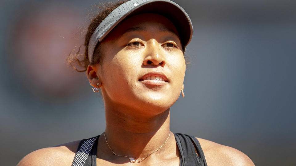 Naomi Osaka, pictured here in action during the opening round of the French Open.