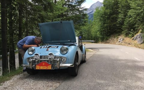 1960 Triumph TR3a - ownered by Andrew English - 2019 Liège-Brescia-Liège road rally