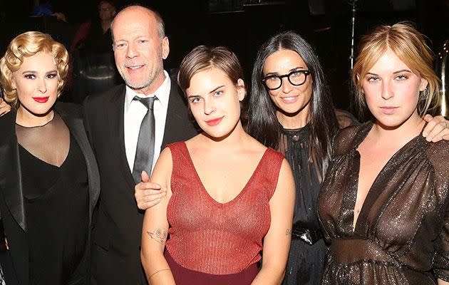 Bruce and Demi with their three daughters. Source: Getty Images.