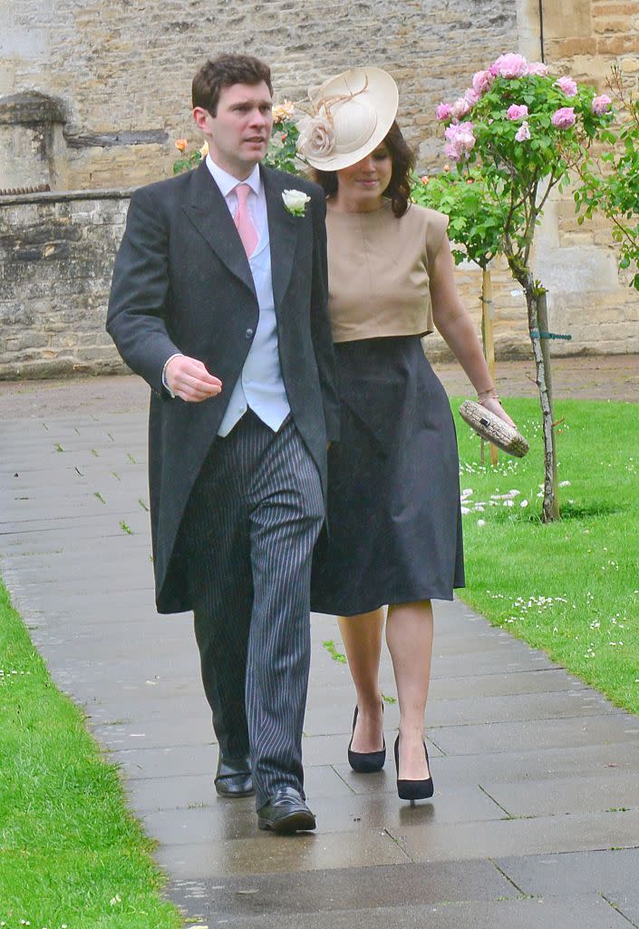 <p>The happy couple attended a wedding in Gloucestershire, England. </p>