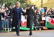 <p>Zu einem Festival im Cardiff Castle erschienen der Prinz und seine Verlobte im Januar Arm in Arm. (Bild-Copyright: Getty Images) </p>