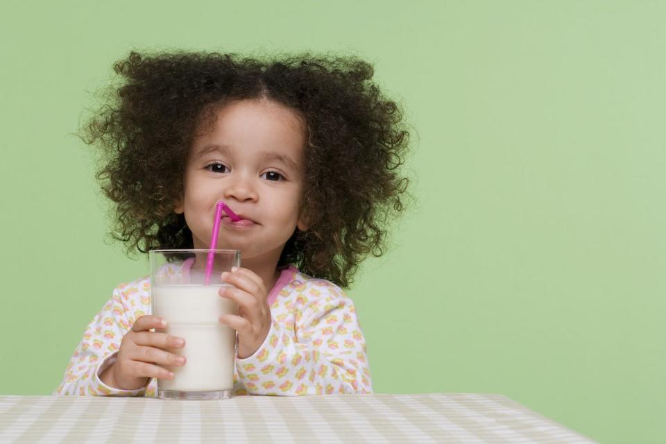 Food information derived from animals – such as cow’s milk – is transferred to the person drinking the milk. <a href="https://www.gettyimages.com/detail/photo/girl-drinking-milk-royalty-free-image/75939350?adppopup=true" rel="nofollow noopener" target="_blank" data-ylk="slk:Image Source/DigitalVision via Getty Images;elm:context_link;itc:0;sec:content-canvas" class="link ">Image Source/DigitalVision via Getty Images</a>