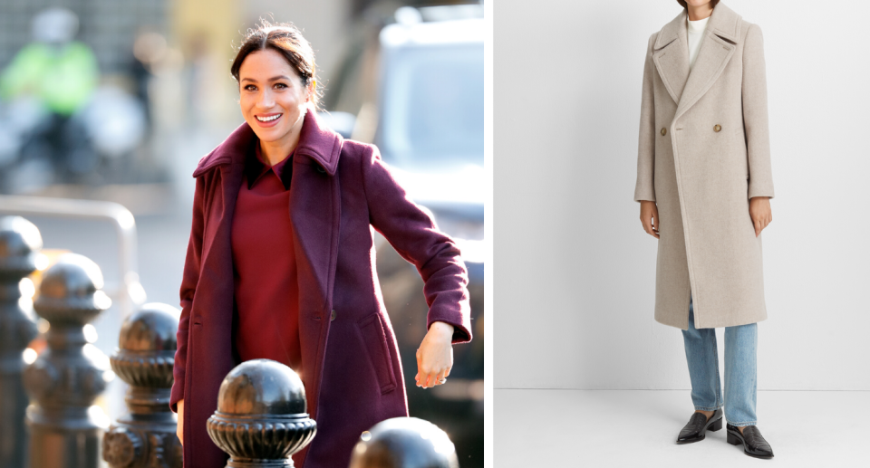 Club Monaco Daylina Coat. Images courtesy of Max Mumby/Indigo/Getty Images, CLub Monaco.