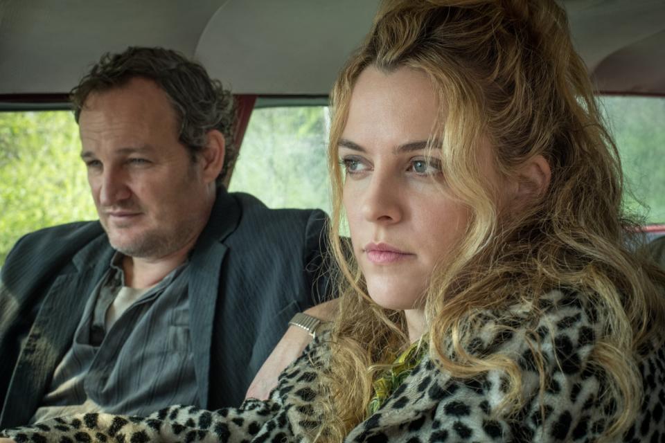 Jason Clarke and Riley Keough in the movie "The Devil All the Time."