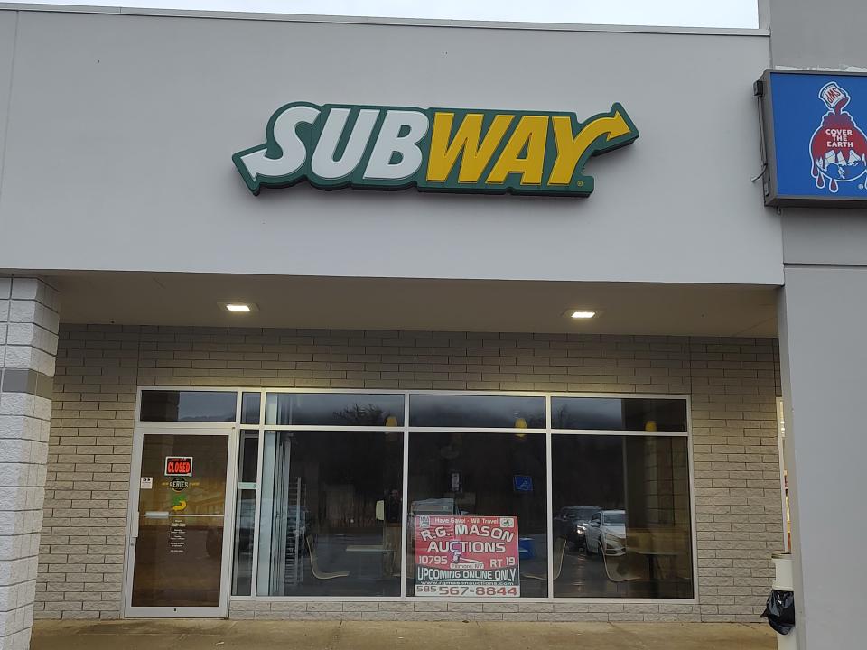 RG Mason Auctions has announced a liquidation auction for items in the Subway restaurant at the Riverwalk Plaza on Bolivar Road in Wellsville.