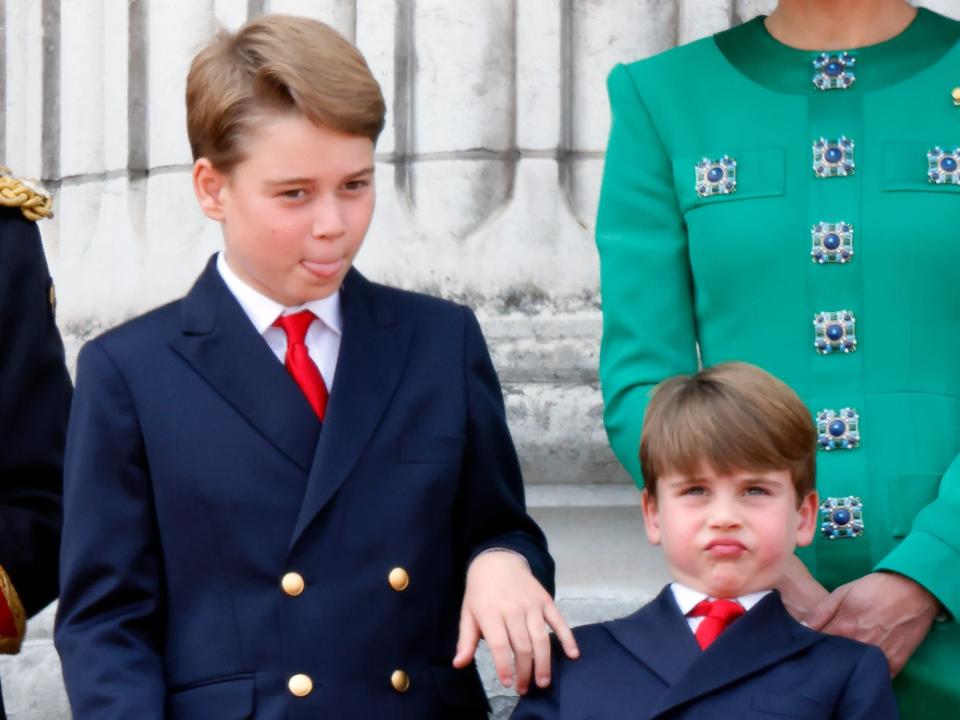 Prince George and Prince Louis at Trooping the Colour 2023.