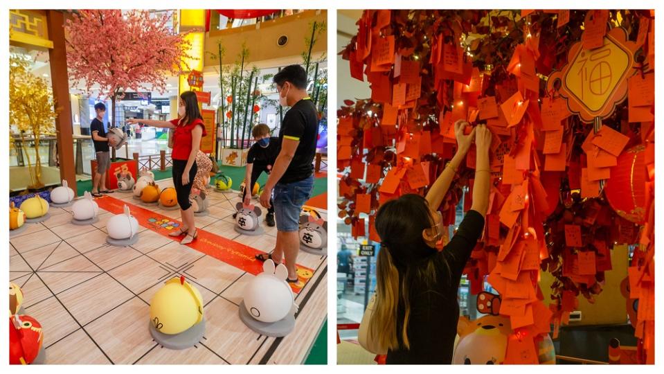 Visitors can opt to cast their wishes on the wishing tree or have a game of Chinese checkers. — Picture by Devan Manuel