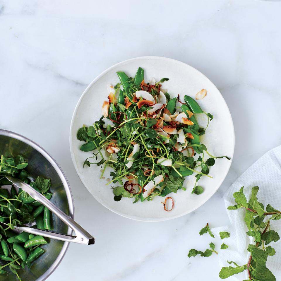 Snap Pea Salad with Coconut Gremolata