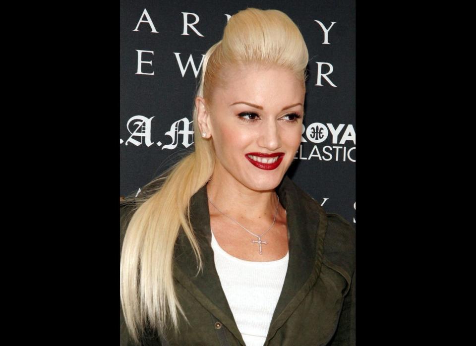 Gwen Stefani launches L.A.M.B. men's sneaker line at Barney's in New York City. 