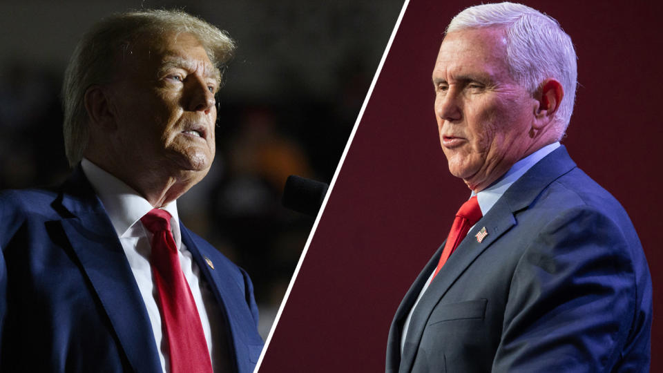 Former President Donald Trump and his vice president, Mike Pence.