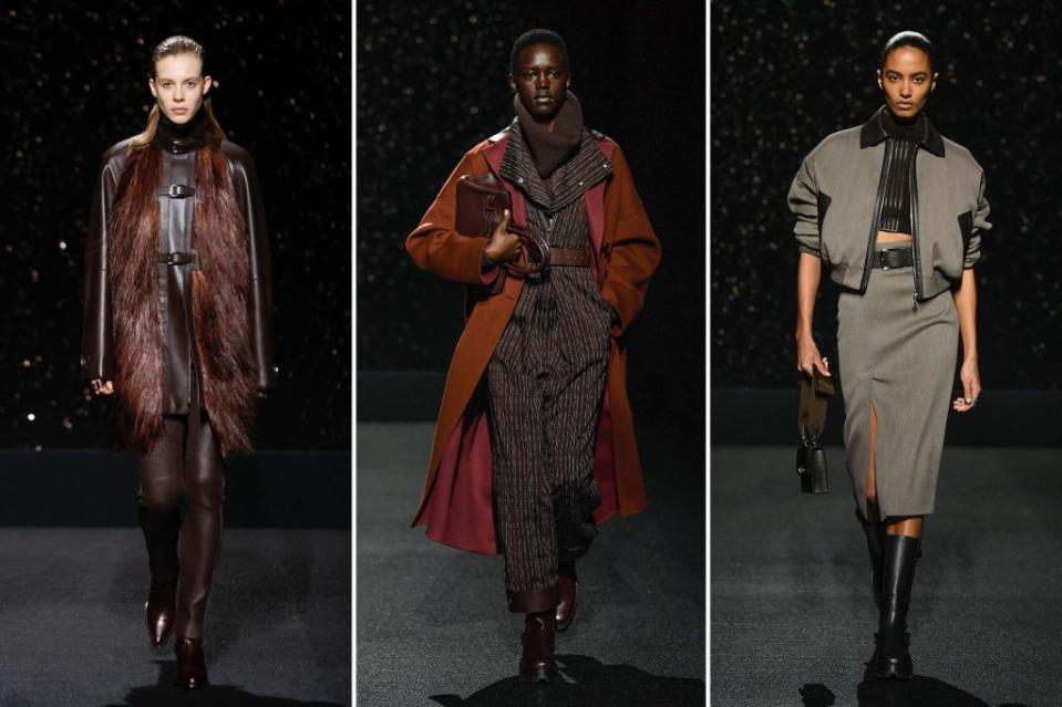 Hermès showed its mastery over luxury fabrics and exquisite outerwear. Images: Getty Images