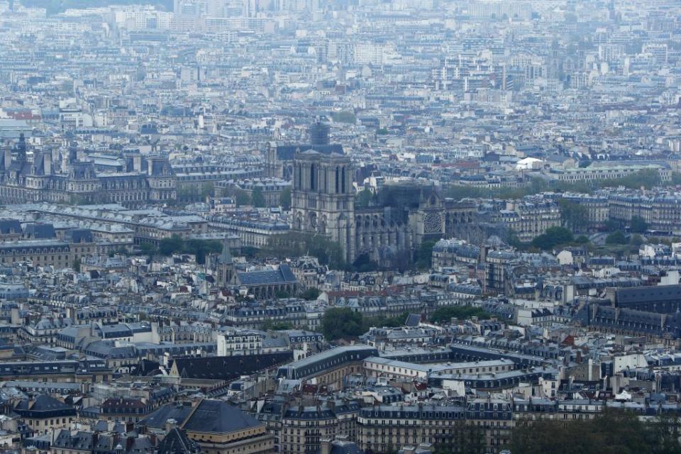 The Notre Dame Cathedral after the fire