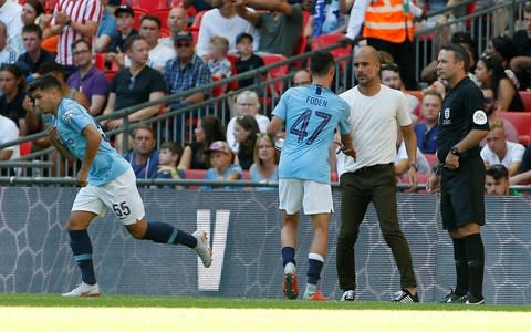 Pep Guardiola started Foden in the Community Shield earlier this month - Pep Guardiola started Foden in the Community Shield earlier this month - Credit: Reuters