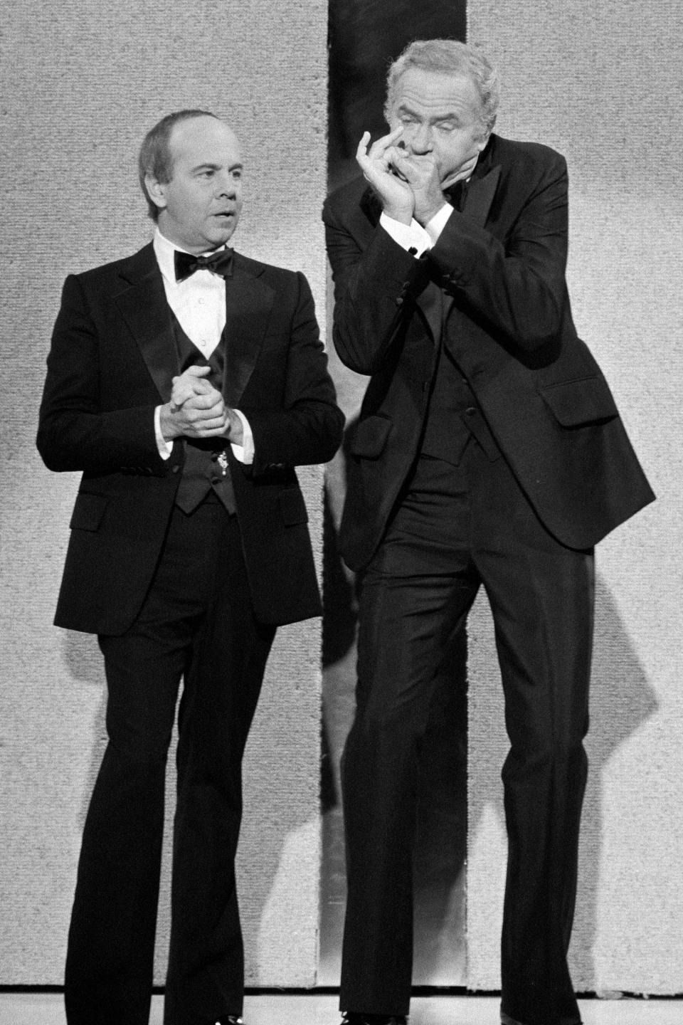His own sitcom, <em>The Tim Conway Show</em>, lasted one season in 1970. His variety show of the same name aired from 1980-81, with guest appearances from collaborators like Harvey Korman, pictured.