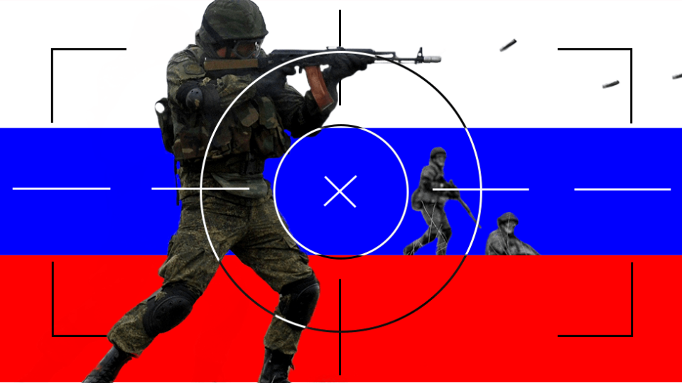 ilustra&#xe7;&#xe3;o com soldados russos
