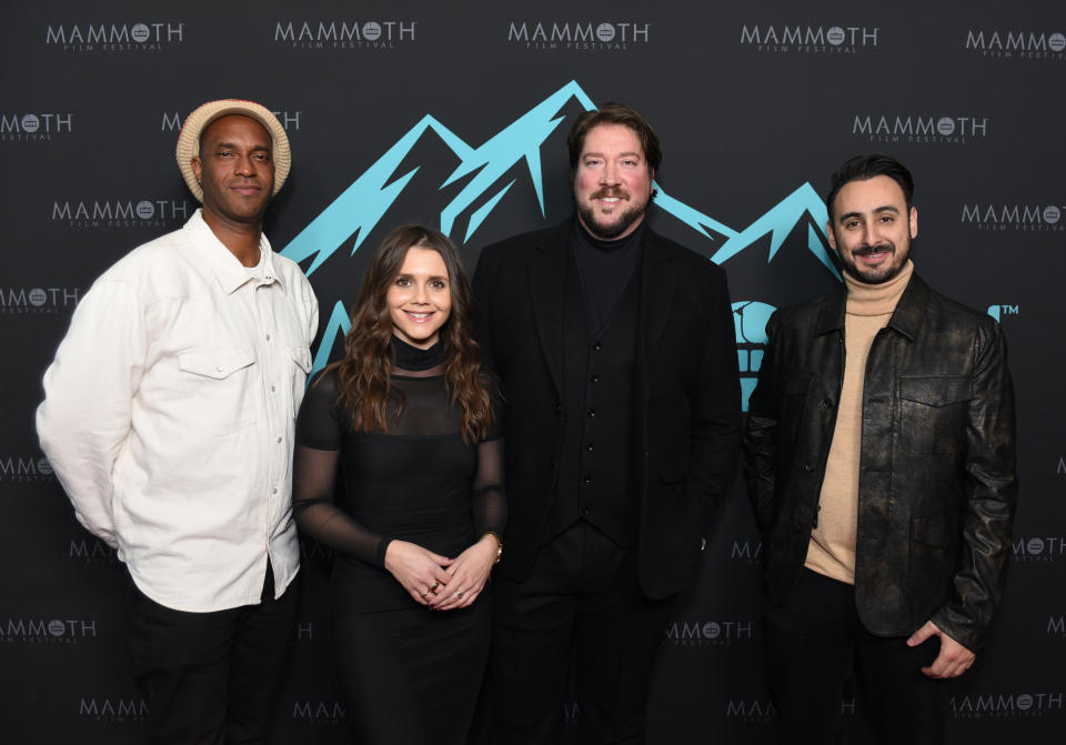 MAMMOTH, CALIFORNIA - FEBRUARY 29: Theo Dumont, Alexandra Chando, Tanner Beard and Tomik Mansoori attend the Mammoth Film Festival Premiere on February 29, 2024 in Mammoth, California. (Photo by Vivien Killilea/Getty Images for Mammoth Film Festival)