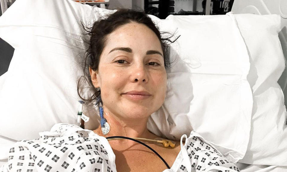 Louise Thompson has broken her silence on her hospital stay. (Instagram)