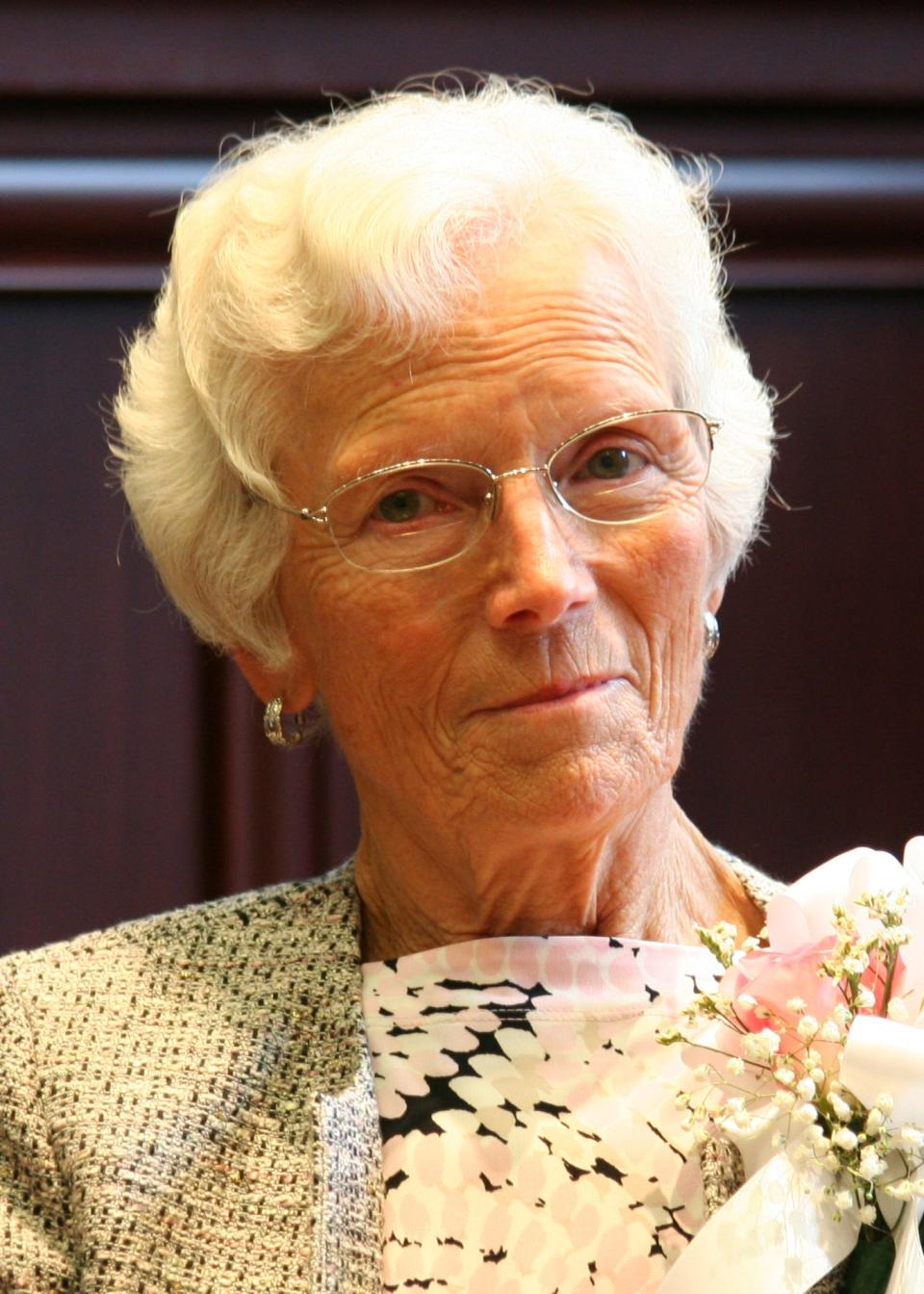 Retired Mississippi Supreme Court Presiding Justice Kay Cobb is pictured at a September 2018 portrait presentation ceremony at the supreme court. Cobb died Friday at her home in Lenoir City, Tenn.