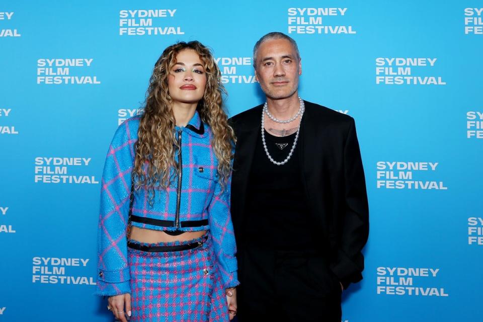 Rita Ora pictured with film-maker husband Taika Waititi (Getty Images)