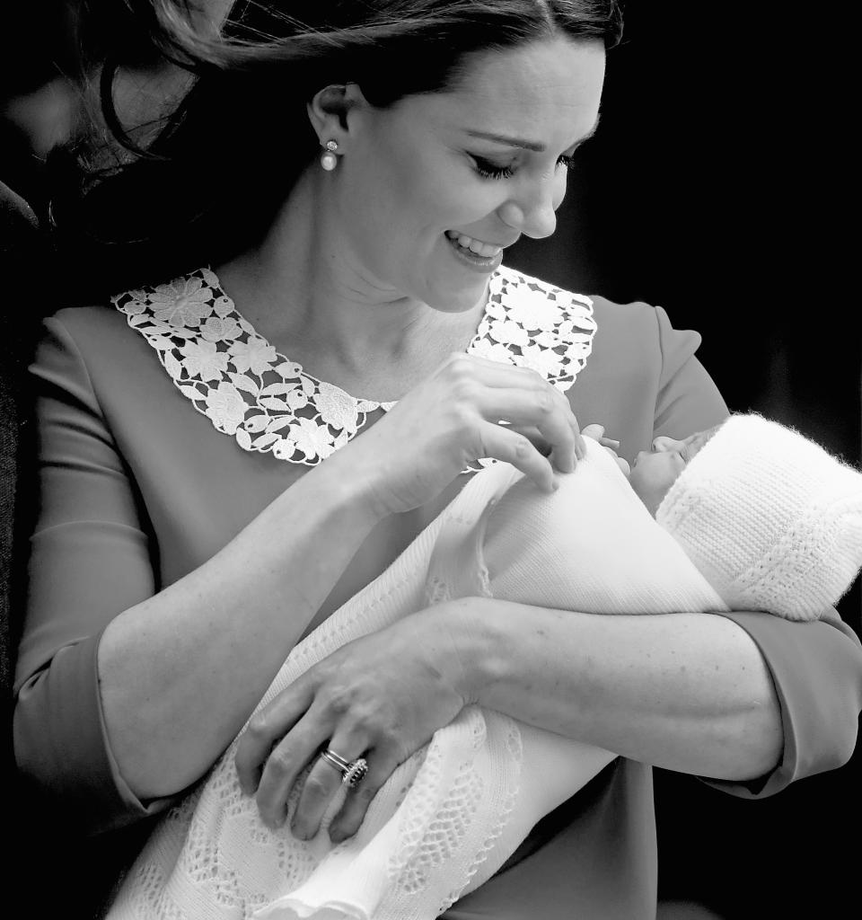 Before we all got caught up in royal wedding fever, there was another momentous occasion in the royal family in 2018, when the Duchess of Cambridge gave birth to her and Prince William’s third child, Prince Louis. Photo: Getty Images/Chris Jackson