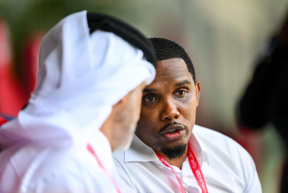 Samuel Eto'o at the World Cup in Qatar.
