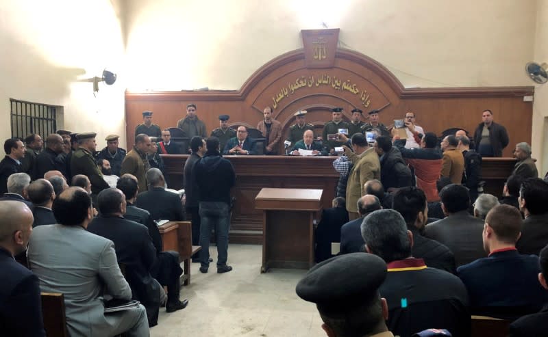 FILE PHOTO: A general view of the court where two monks were convicted of murdering Bishop Epiphanius of Saint Macarius Monastery northwest of Cairo, in Damanhour