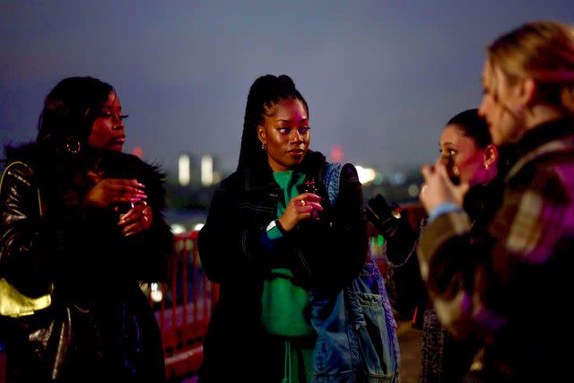 <p>Latoya Okuneye/Lionsgate</p> Dionne Brown (center) as Queenie