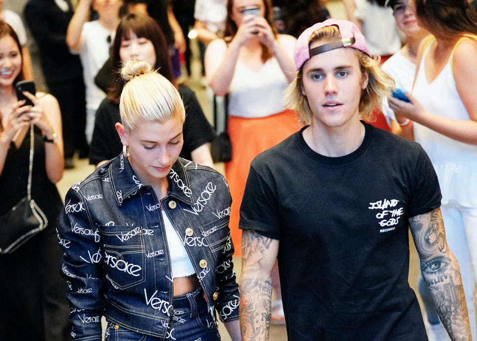 Hailey Baldwin and Justin Bieber became engaged over the weekend. [Photo: Getty]