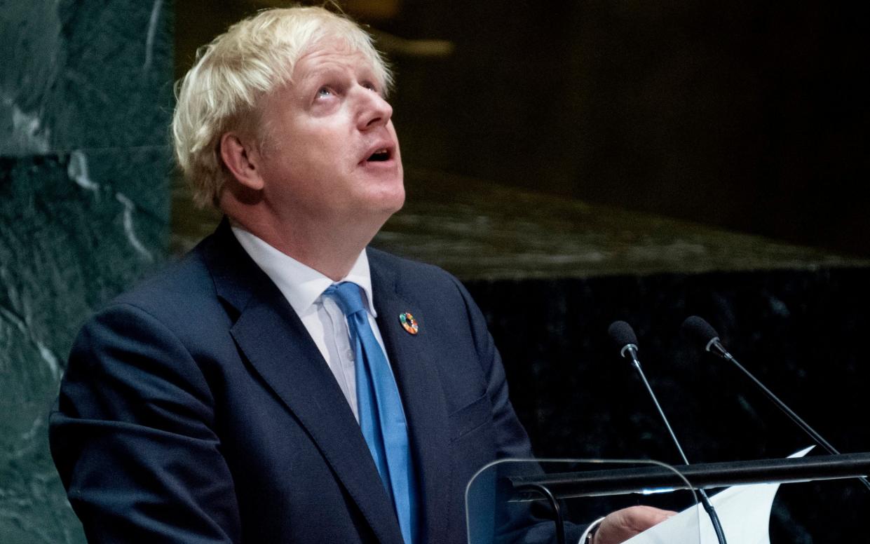 Prime Minister Boris Johnson addresses the 74th session of the United Nations General Assembly - FR61802 AP