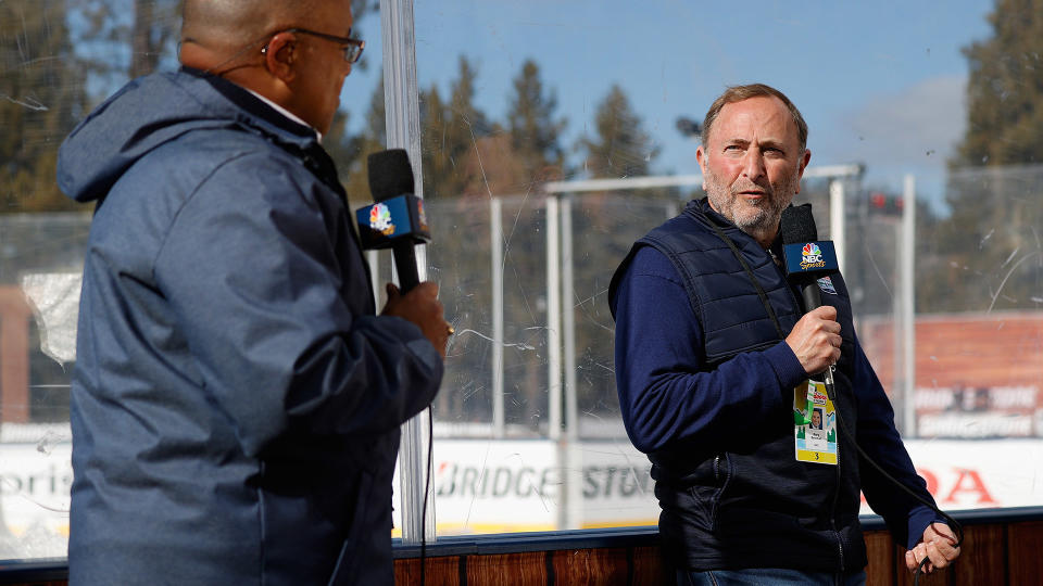 Gary Bettman has been a busy man this week. (Photo by Christian Petersen/Getty Images)