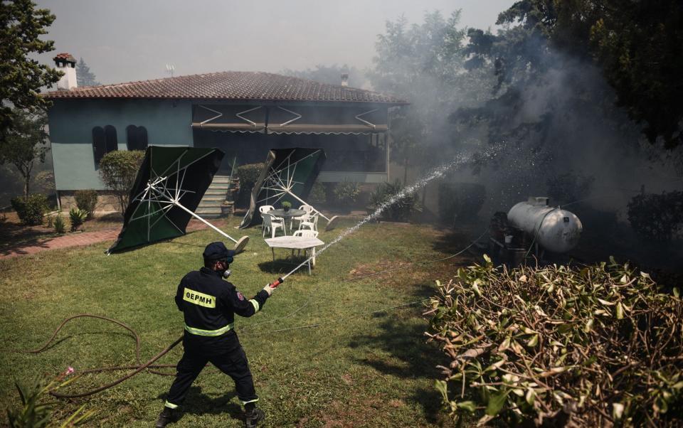 Fires broke out in Greece as temperatures soared