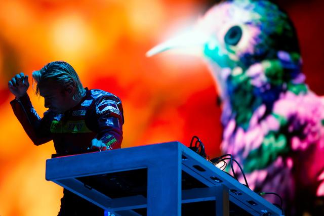 Flume performs on the Which Stage during the Bonnaroo Music and Arts Festival held in Manchester, Tenn., on Saturday, June 18, 2022.