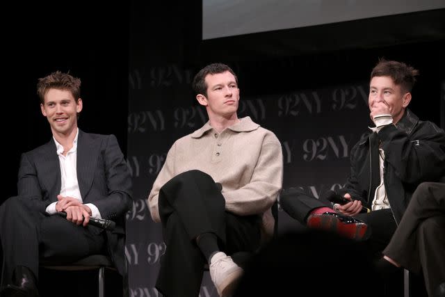 <p>Gary Gershoff/Getty</p> Austin Butler, Callum Turner and Barry Keoghan attend a screening and conversation for the Apple TV + series "Masters of the Air" at 92NY on January 24, 2024 in New York City.