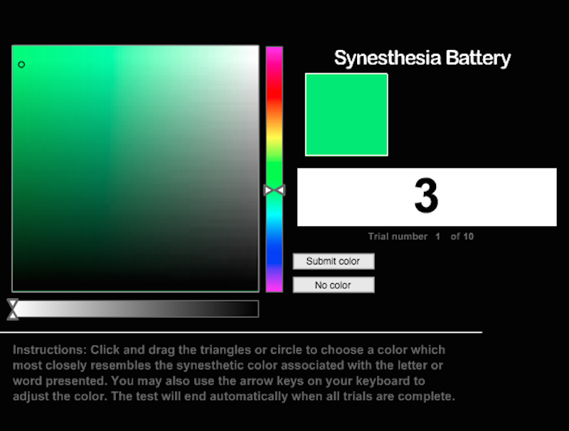 synesthesia test 1 