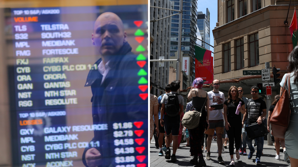 ASX and people Christmas shopping in SYdney