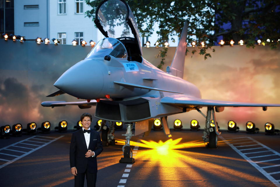 U.S. actor Tom Cruise arrives at the premiere of 'Top Gun: Maverick' in London, Britain May 19, 2022. REUTERS/Henry Nicholls